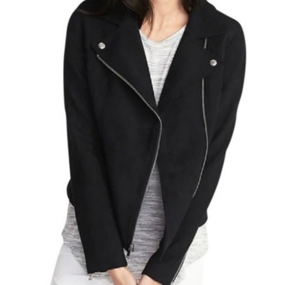 Old Navy Faux Suede Moto Jacket size XL - Picture 1 of 6
